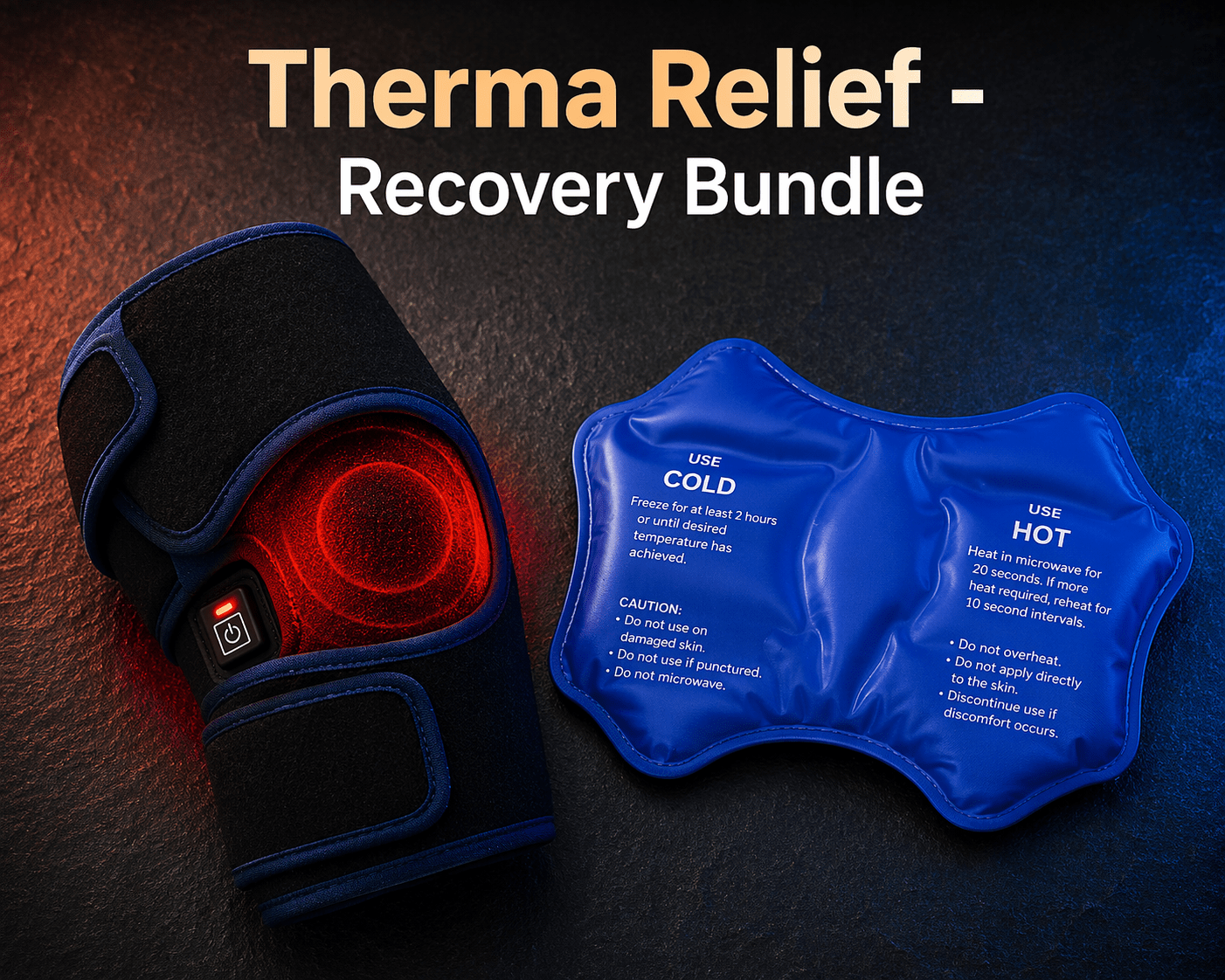 ThermaRelief™ Recovery Bundle — Knee Wrap + Hot/Cold Gel Wrap - Heat Therapy & Pain Relief | Therma Relief