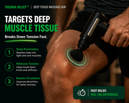 ThermaRelief™ Deep Tissue Massage Gun — Fast Muscle Recovery - Heat Therapy & Pain Relief | Therma Relief