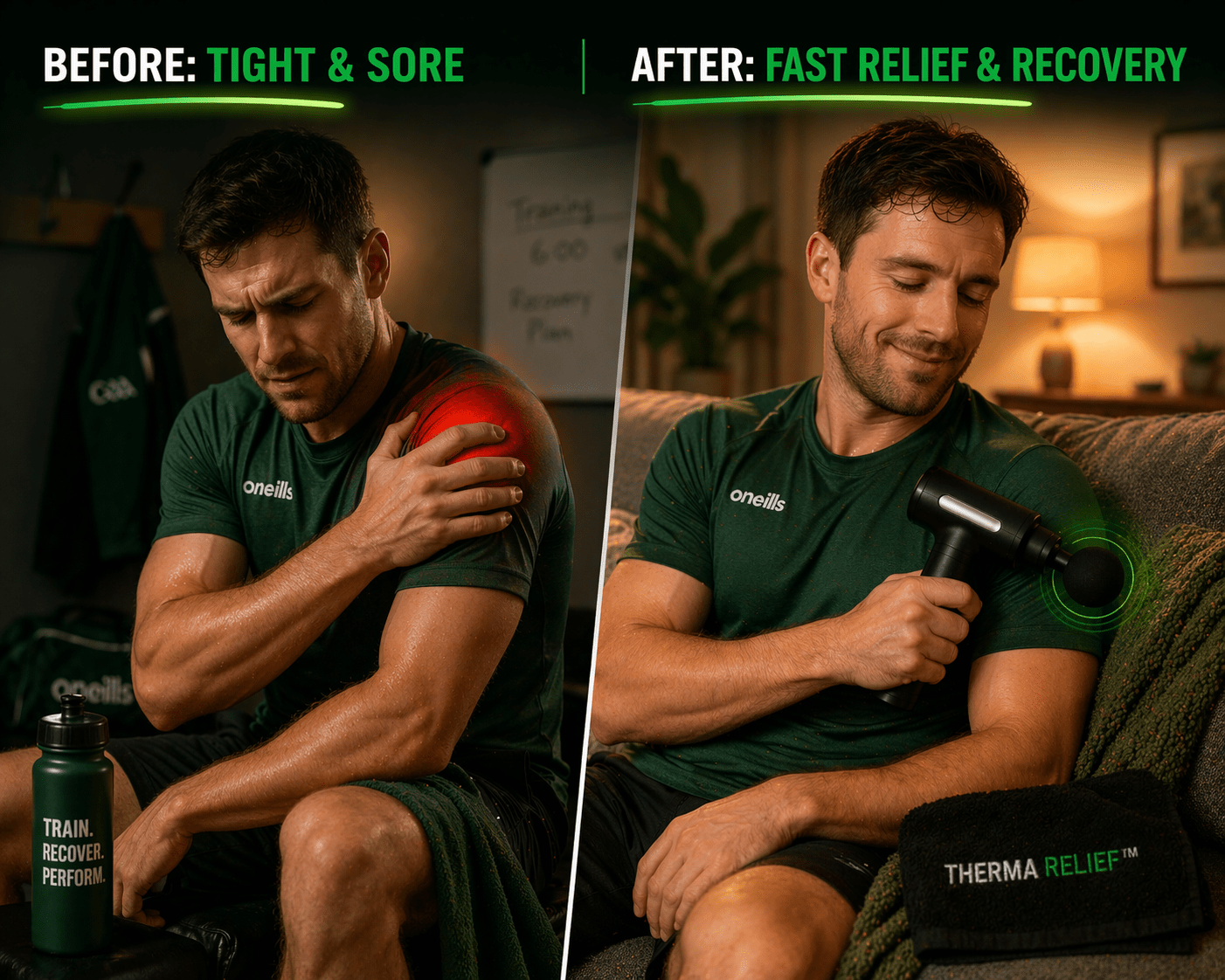 ThermaRelief™ Deep Tissue Massage Gun — Fast Muscle Recovery - Heat Therapy & Pain Relief | Therma Relief