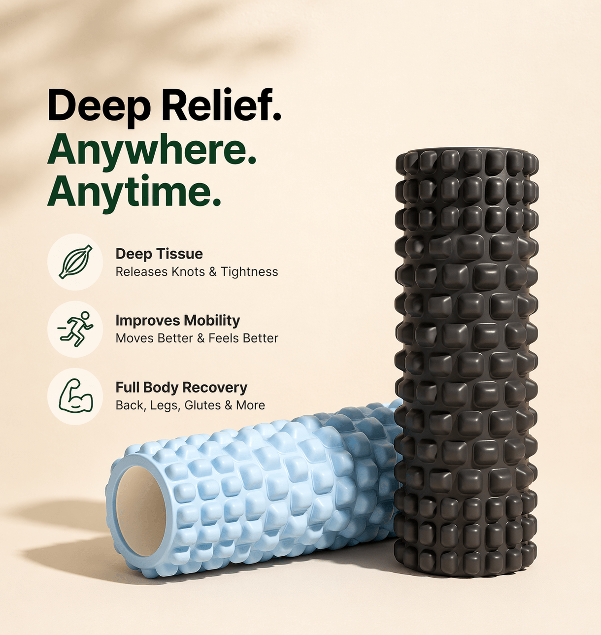 ThermaRelief™ Foam Roller — Daily Muscle Recovery - Heat Therapy & Pain Relief | Therma Relief